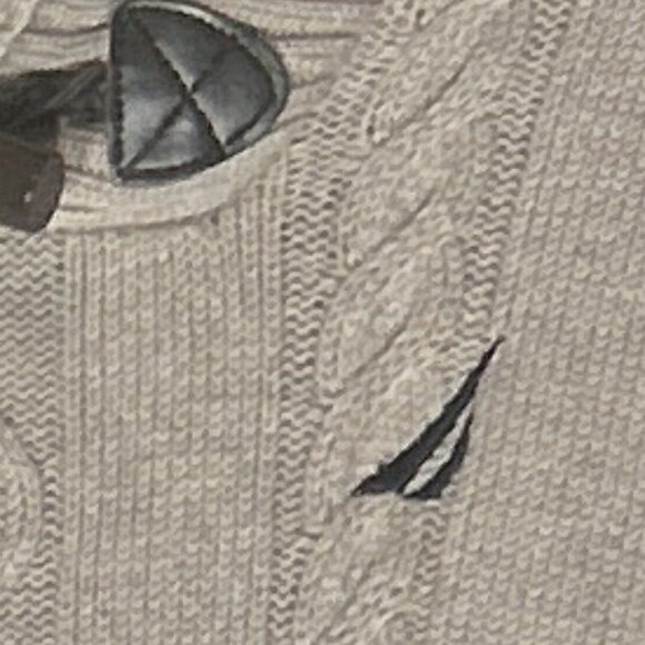 Nautica Boys SZ S Wheat Colored Cable Knit Sweater Classic Academia Church Dress - Picture 5 of 6